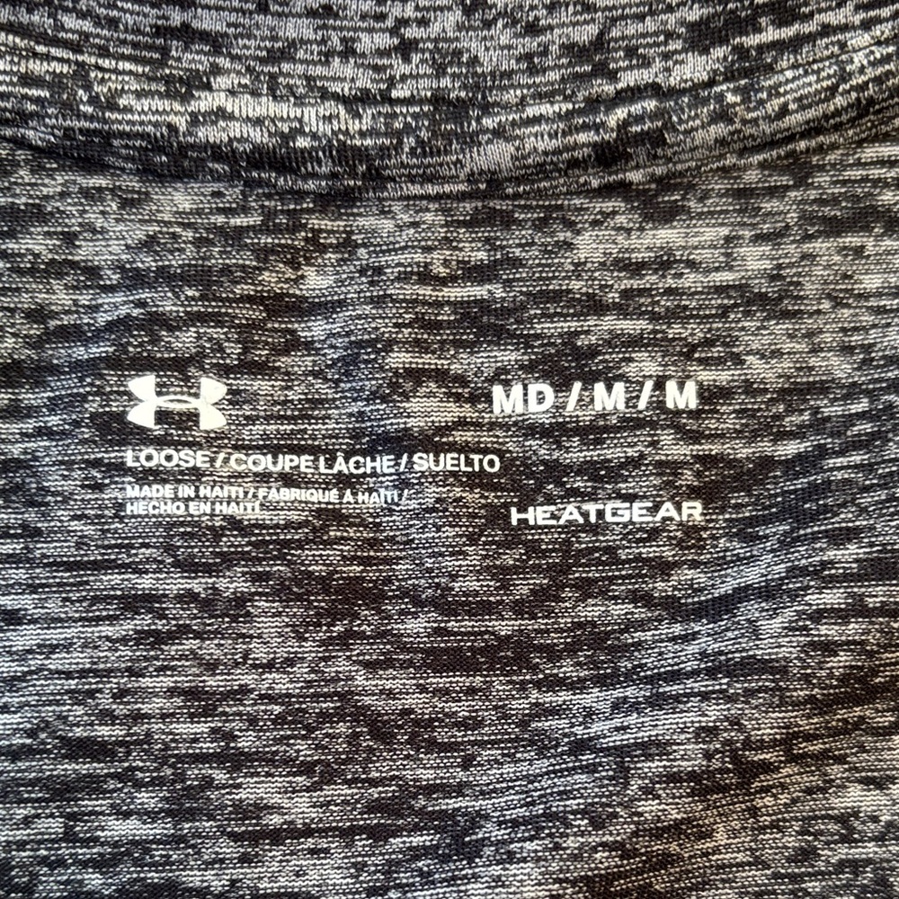 Under Armour Women's Heathered Black V-Neck Tee - Picture 2 of 2